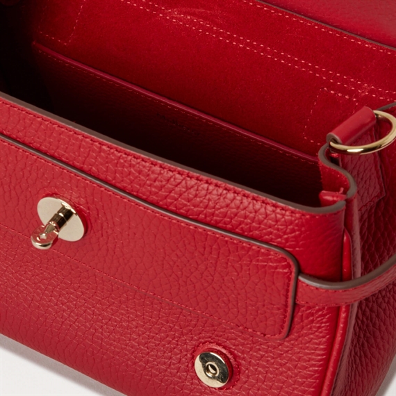 Mulberry Mini Alexa Scarlet Red Heavy Grain